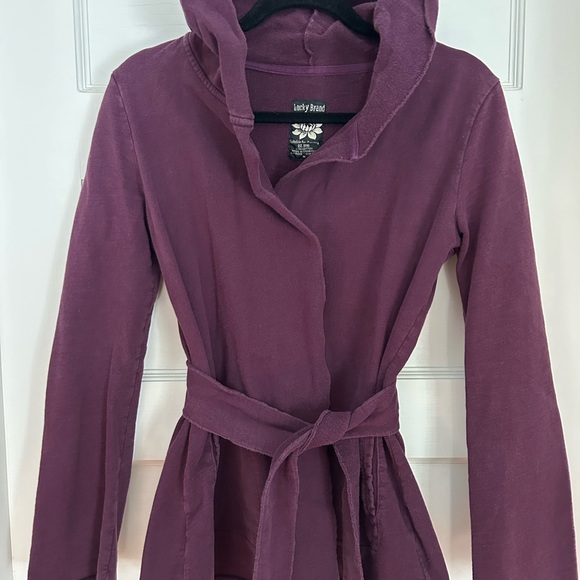 Lucky Brand Tops - Lucky Brand: purple wrap sweatshirt, size medium